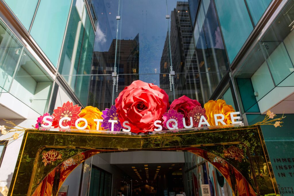 Scotts-Square-CNY-Blossoms-of-Spring-2022-entrance