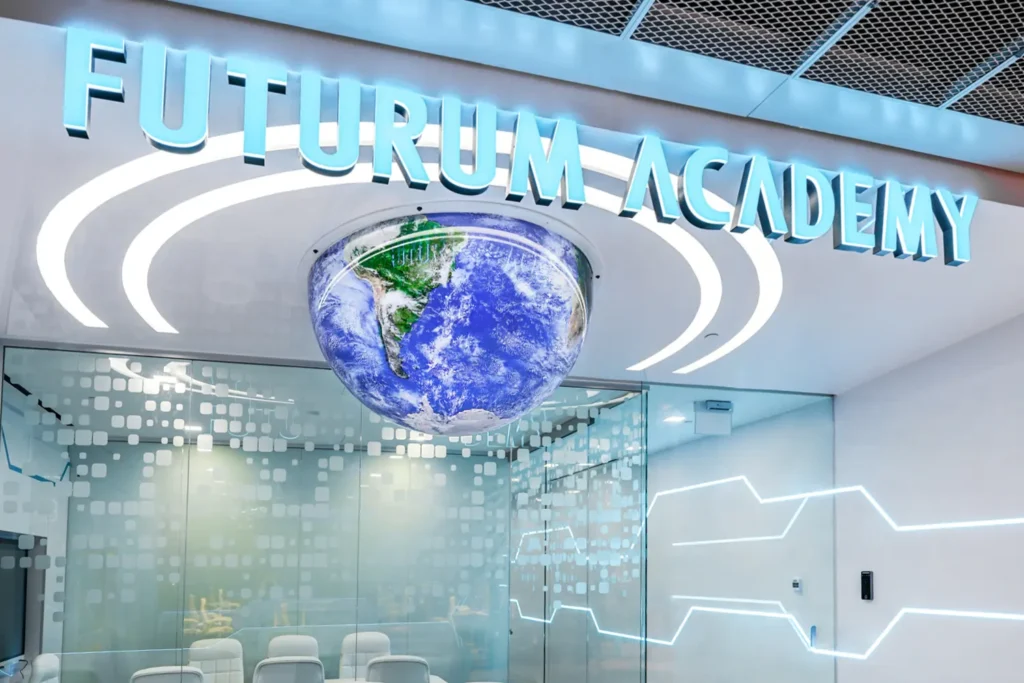 Futurum Academy Funan Commercial Fit Out Close Up Globe