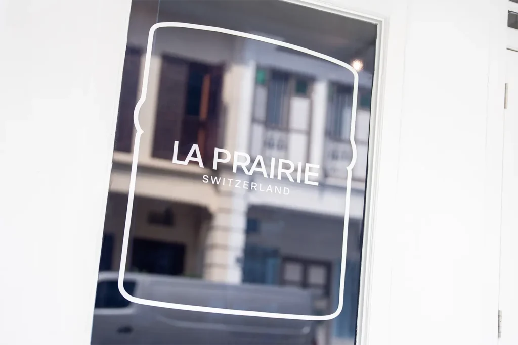 La Prairie Cobalt House Private Experience Window Decal