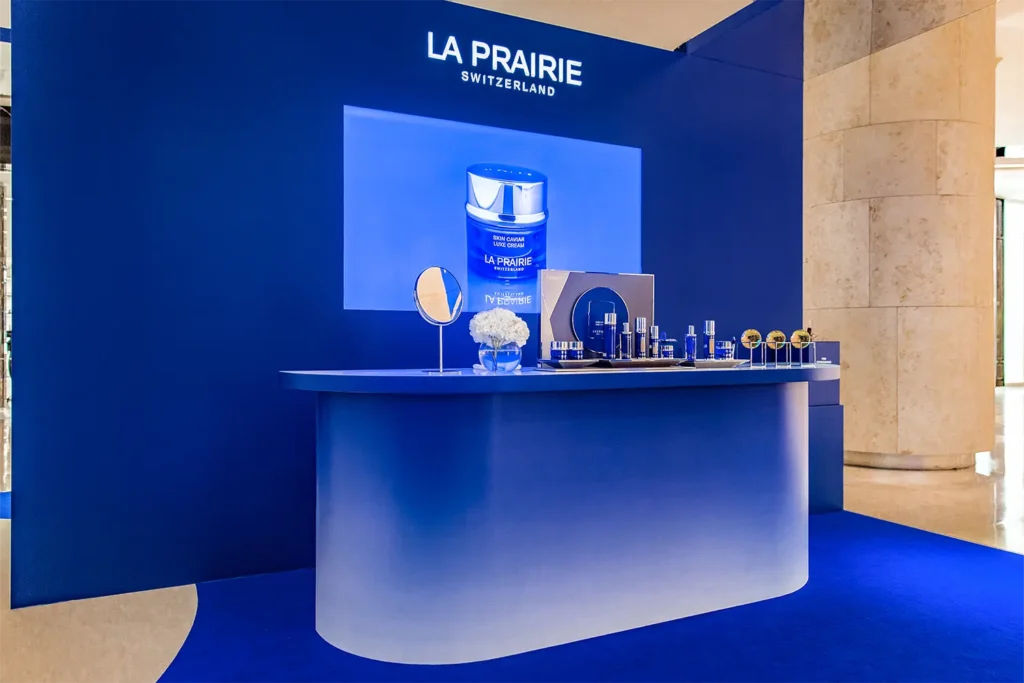 La Prairie Cobalt Immersion Pop-up Counter Display