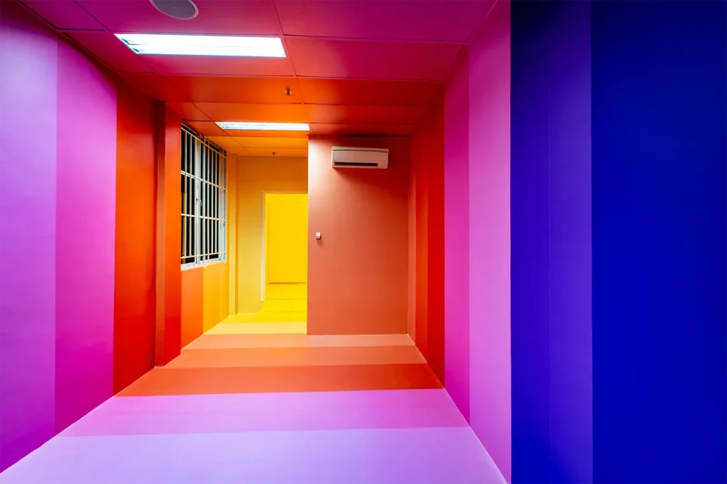 LKY The Experience Experiential Themed Display Corridor Rainbow