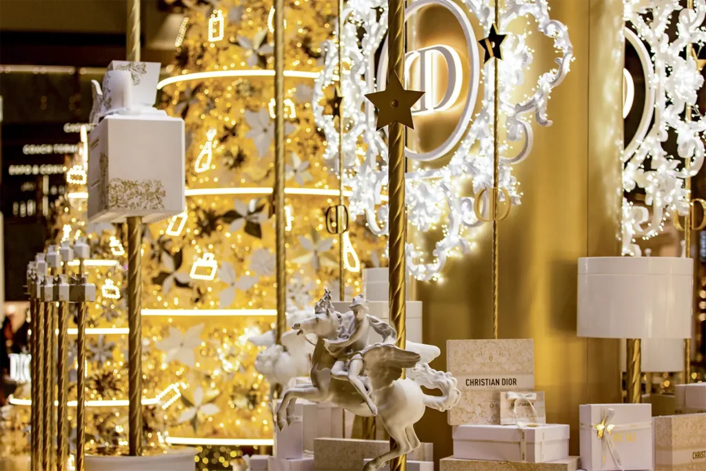 Dior Beauty Christmas Décor at Marina Bay Sands 2023 Close-Up
