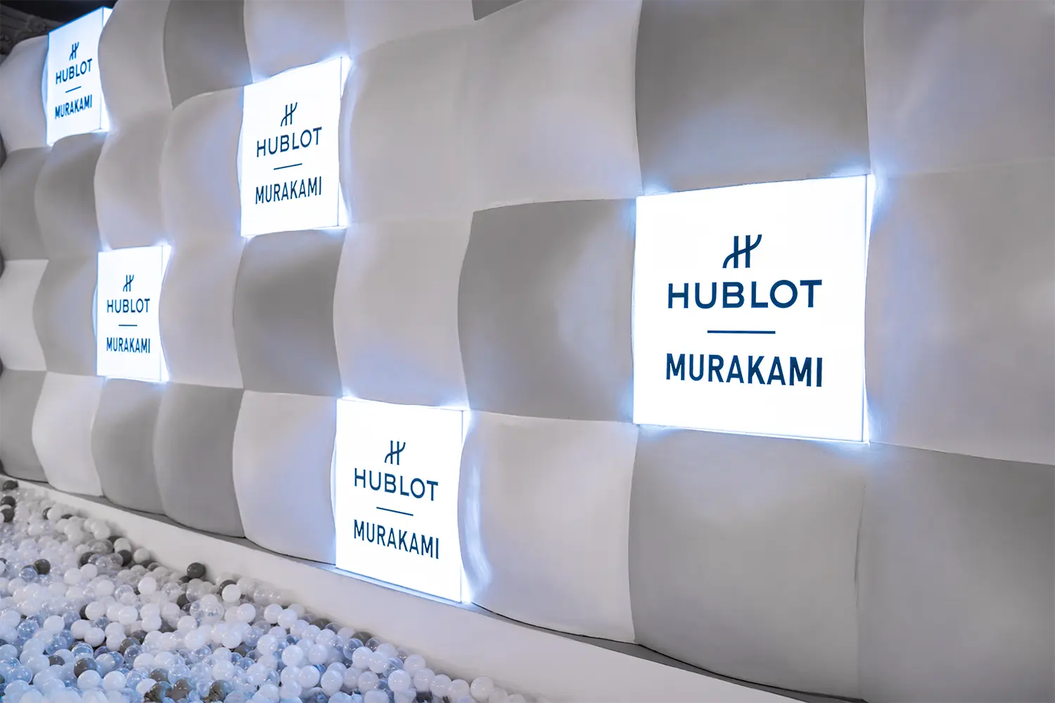 Hublot MP-15 Takashi Murakami Tourbillon Sapphire Watch Launch Photowall