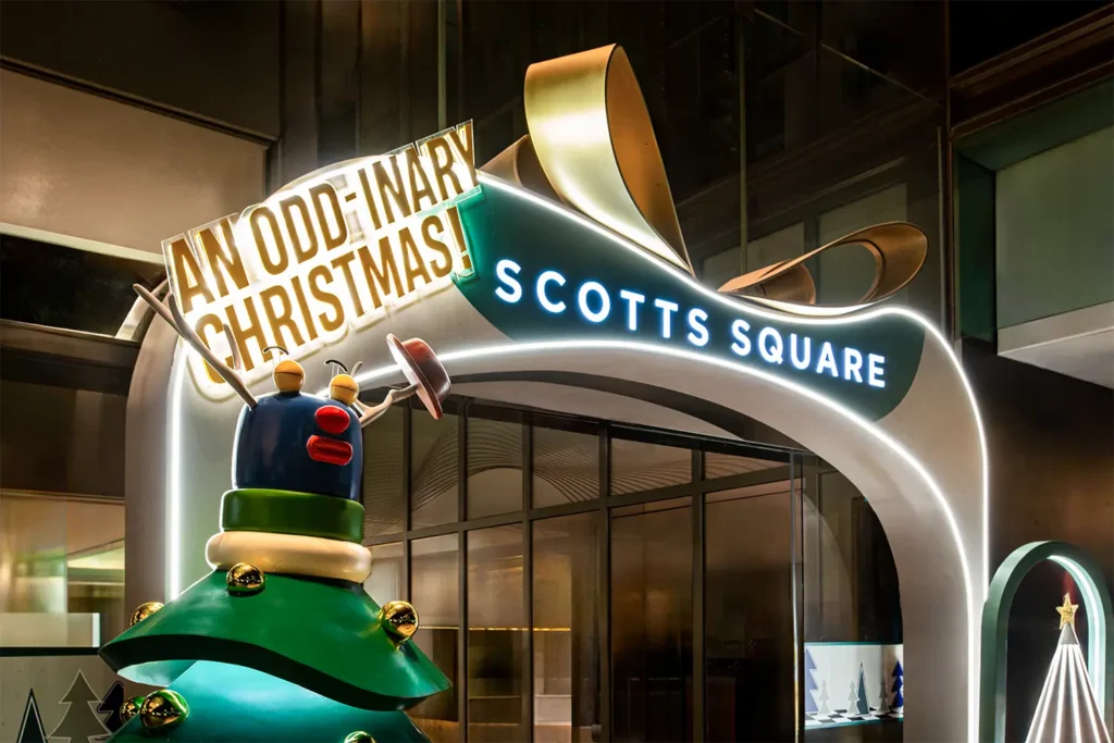 Scotts Square Christmas Display Entrance Close-Up