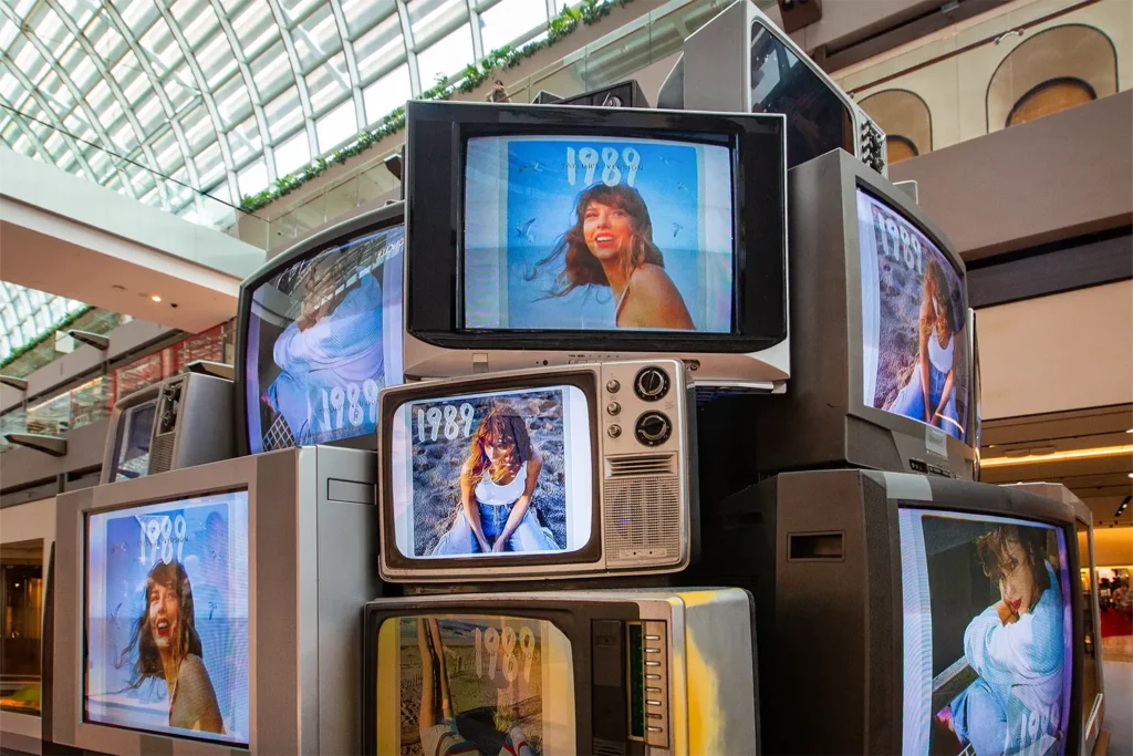 Taylor Swift The Eras Tour Trail Themed Installation Decor Retro TV Display
