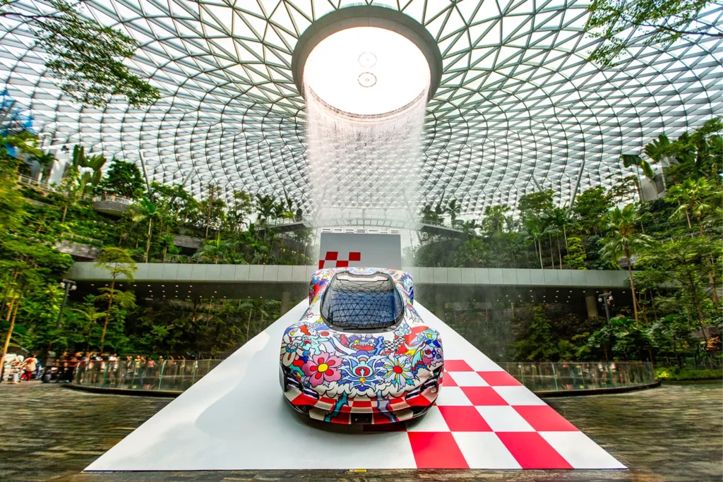 The Porsche Vision Gran Turismo Display @ Jewel Changi Airport