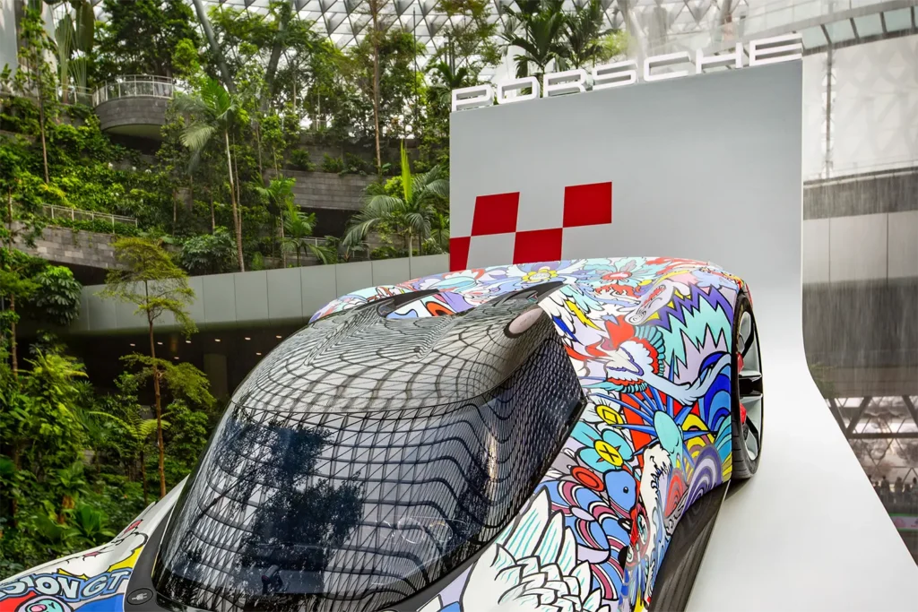 The Porsche Vision Gran Turismo Display @ Jewel Changi Airport Close-Up