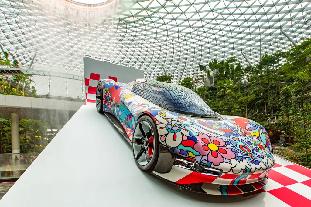The Porsche Vision Gran Turismo Display @ Jewel Changi Airport