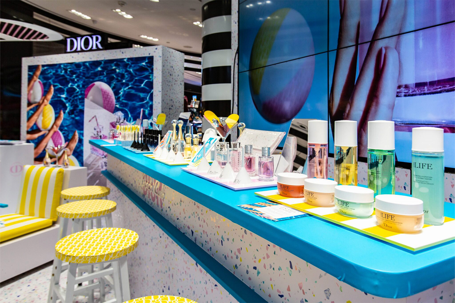 Sephora dior brand activation beach club