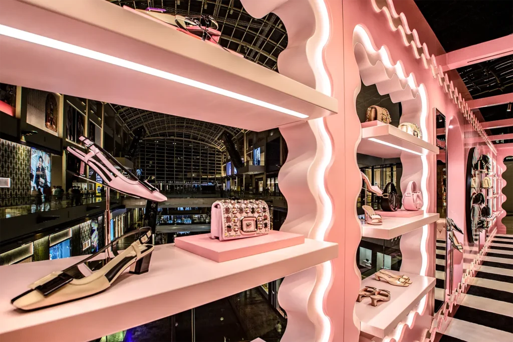 Roger Vivier 'VIVIER OP-TICAL' Retail Fit-Out Interior Close-Up