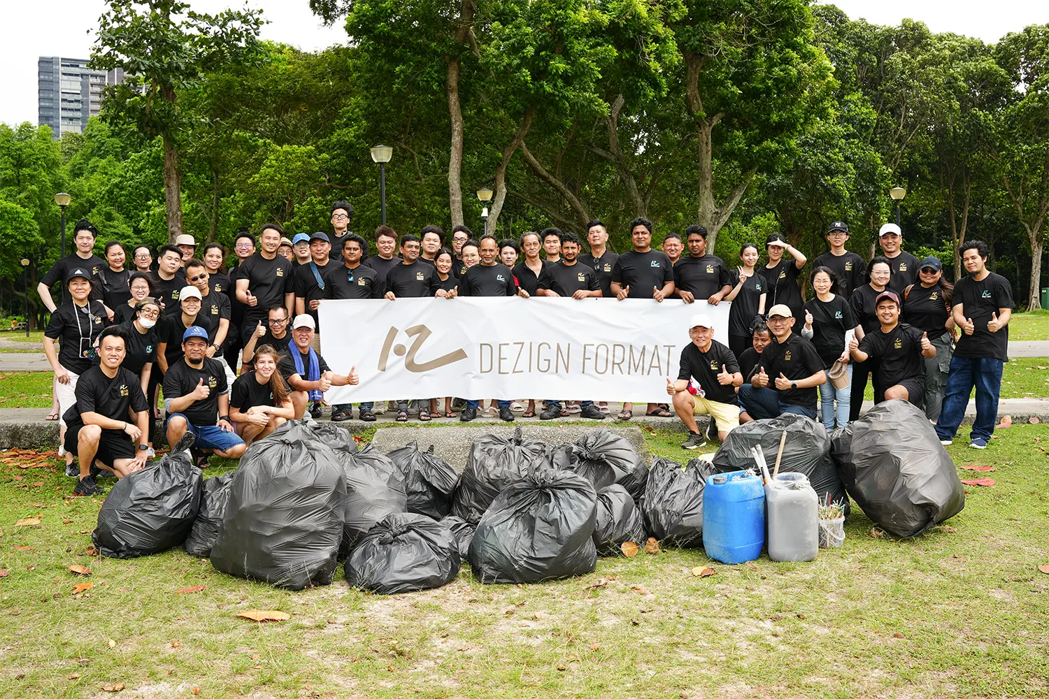 Dezign Format - Beach Clean-Up Team Photo