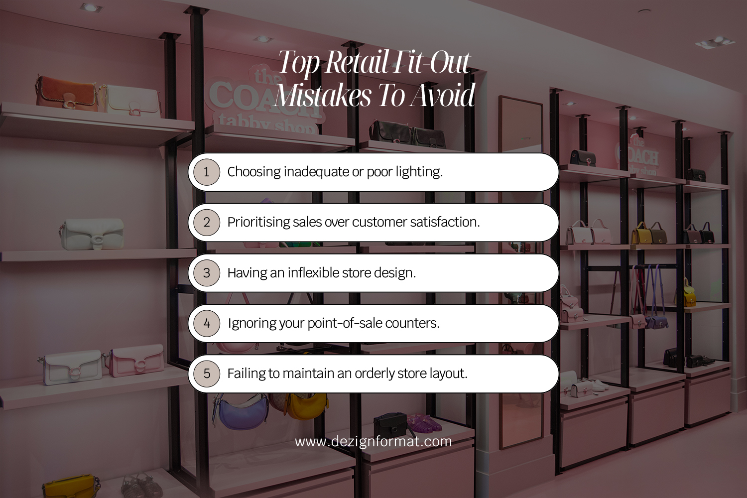 Illustration of top retail fit out mistakes to avoid