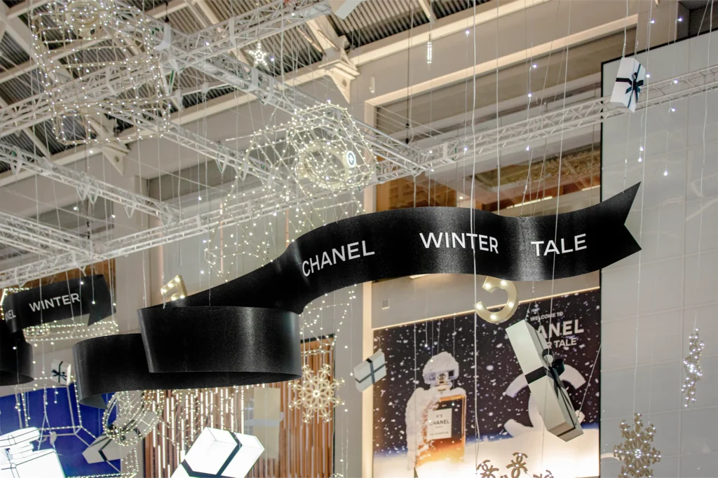 Marina Bay Sands Christmas Light-Up CHANEL Winter Tale Installation Close-Up