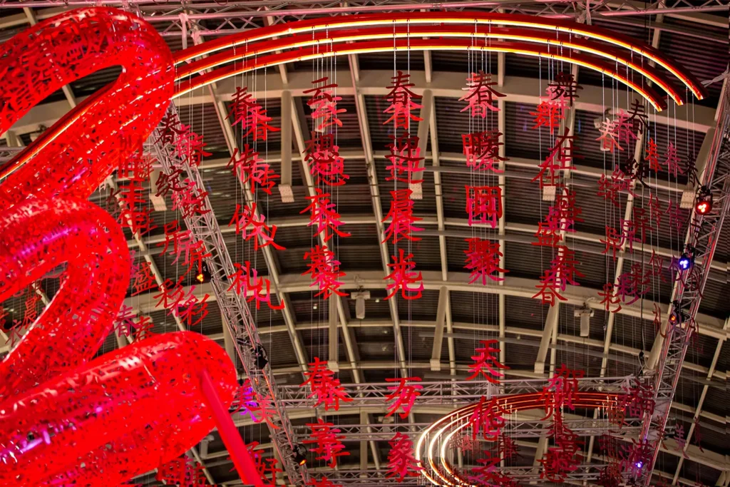 Marina Bay Sands MBS CNY LNY 2025 Chinese Lunar New Year Snake Year Installation Festive Décor Grand South Colonnade