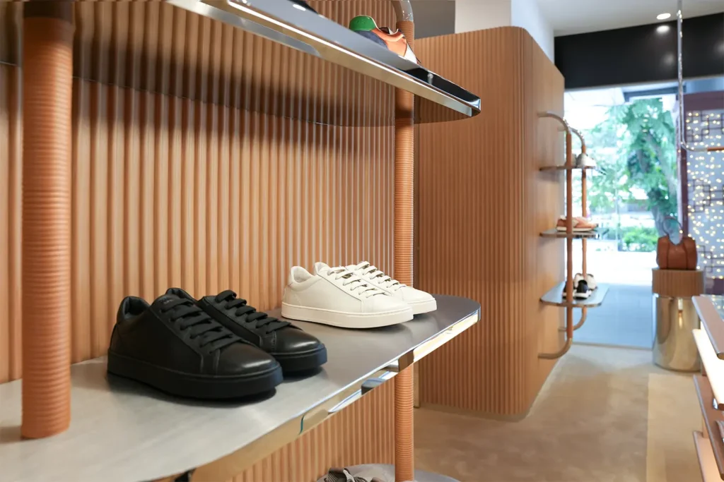 Tod's Pop-Up Boutique Commercial and Retail Fit-Out Footwear Shoes Shelving Fixtures