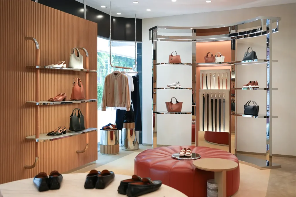 Tod's Pop-Up Boutique Commercial and Retail Fit-Out Footwear Accessories