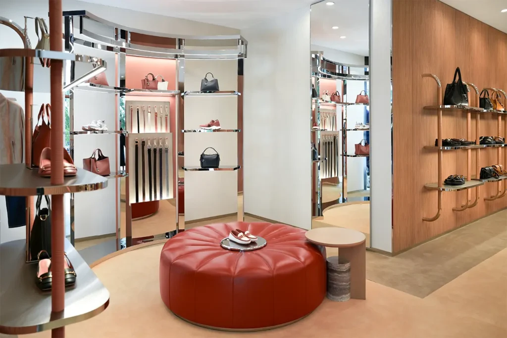 Tod's Pop-Up Boutique Commercial and Retail Fit-Out Footwear Accessories