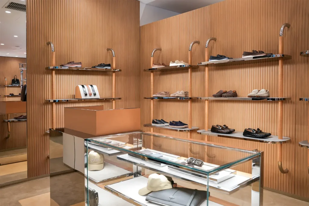 Tod's Pop-Up Boutique Commercial and Retail Fit-Out Point-Of-Sales POS Footwear Accessories