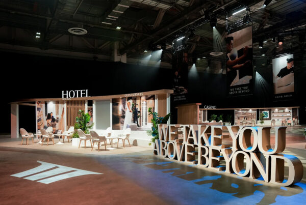 Showroom displaying sustainable exhibition stands