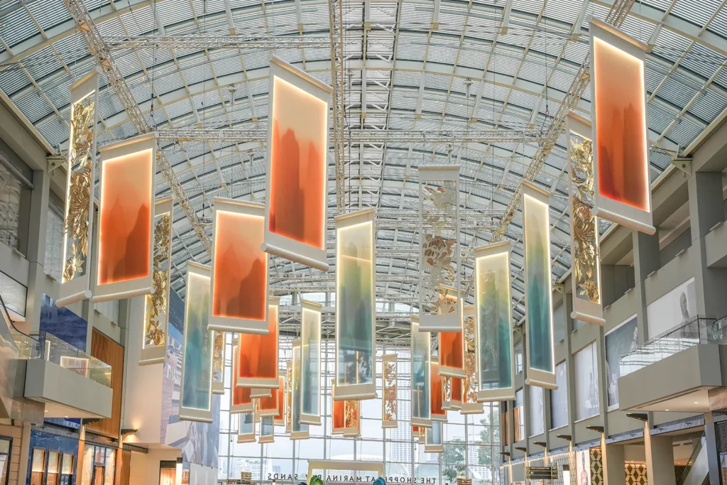 Marina Bay Sands MBS Chinese Lunar New Year CNY LNY Horse 2026 With Blazing Spirits Grand South Colonnade Daytime