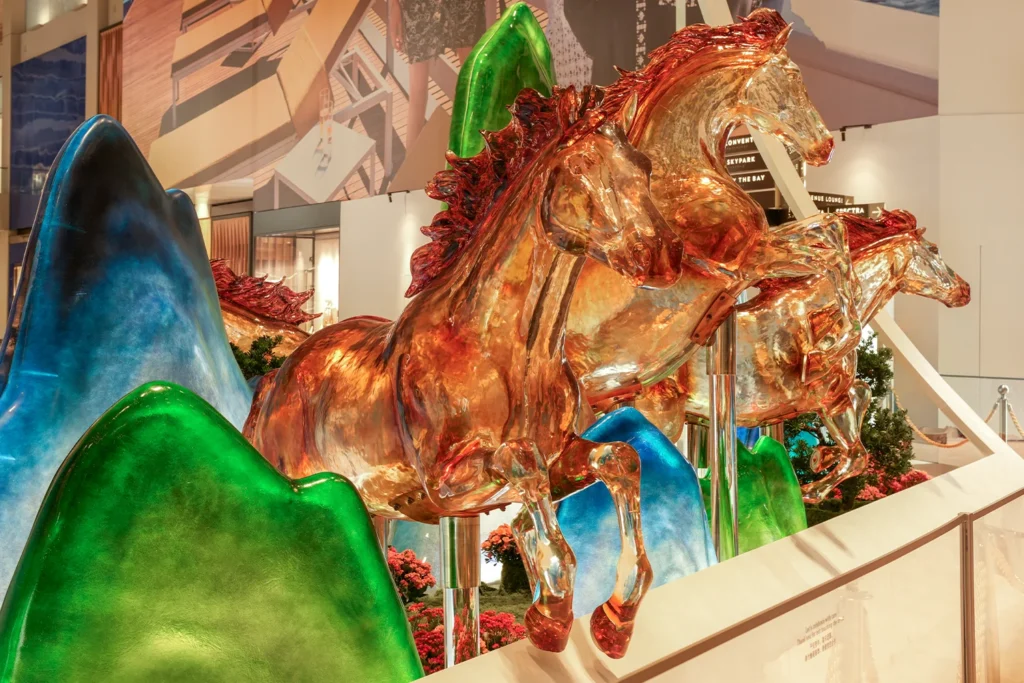 Marina Bay Sands MBS Chinese Lunar New Year CNY LNY Horse 2026 With Blazing Spirits Grand South Colonnade Nighttime