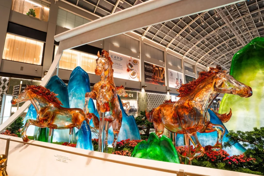 Marina Bay Sands MBS Chinese Lunar New Year CNY LNY Horse 2026 With Blazing Spirits Grand South Colonnade Nighttime Client Photos