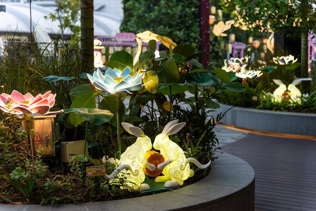 Moonlit Wonder at Pasir Ris Mall - Seating Décor Close-Up
